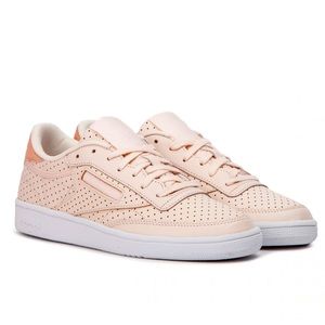 REEBOK Blush Pink Popped Perforated Sneakers Club C 85
